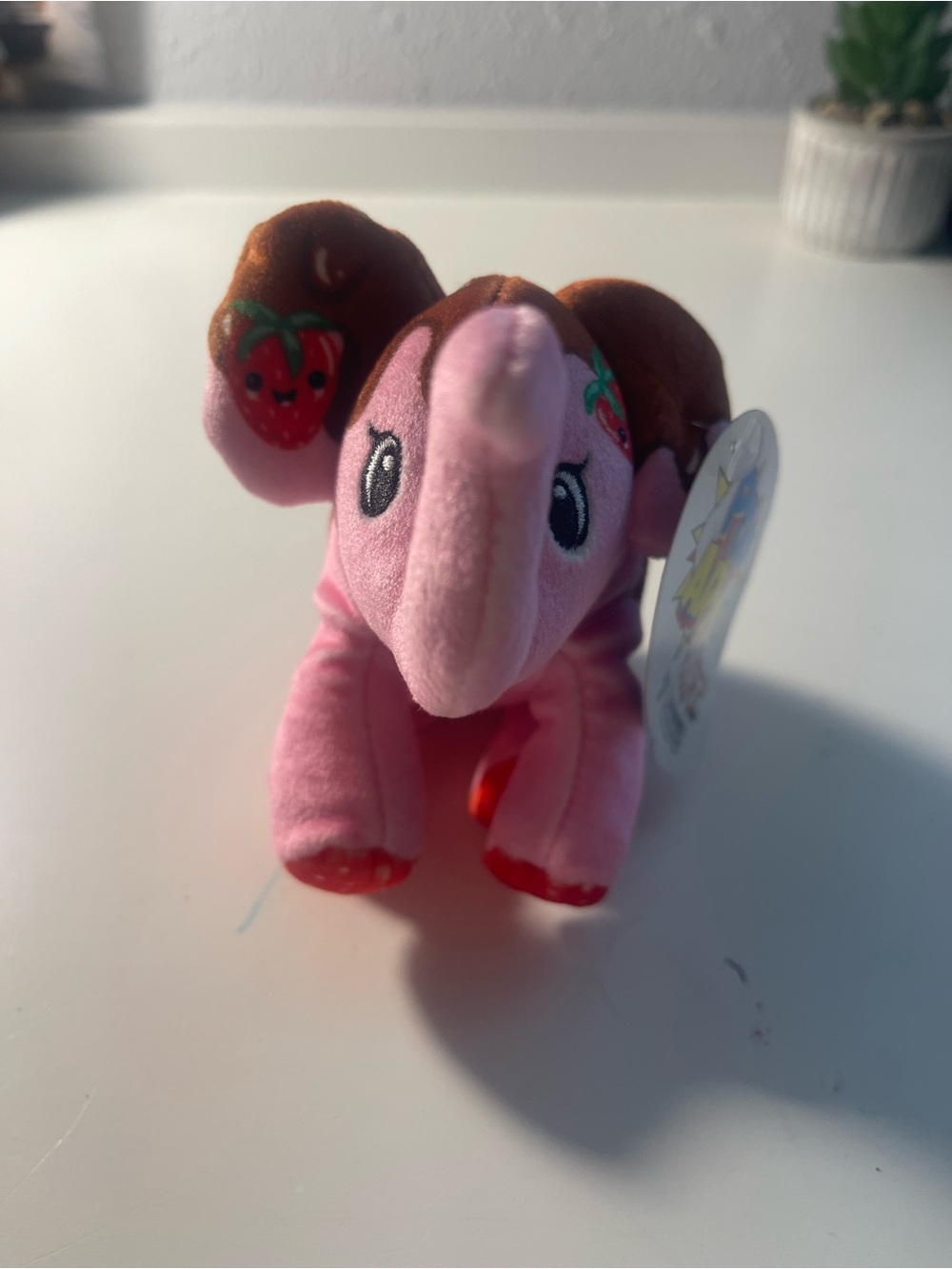 Pink Strawberry Elephant Plush Toy - Kids Toys